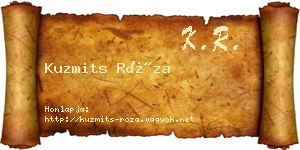 Kuzmits Róza névjegykártya